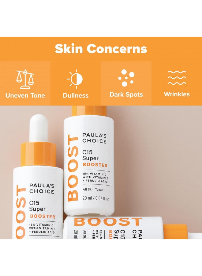 Paula'S Choice Boost C15 Super Booster, 15% Vitamin C With Vitamin E & Ferulic Acid, Skin Brightening Serum, 0.67 Ounce