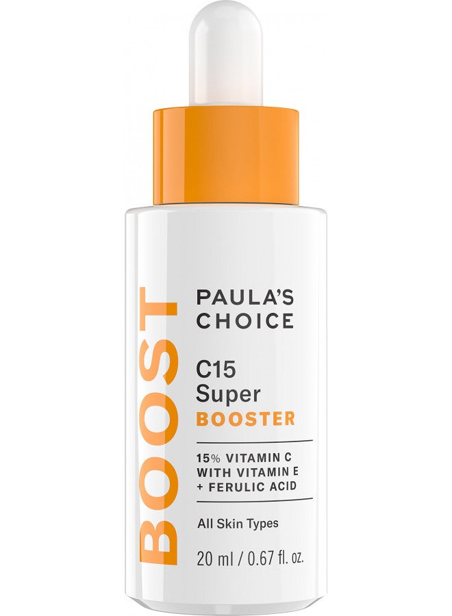 Paula'S Choice Boost C15 Super Booster, 15% Vitamin C With Vitamin E & Ferulic Acid, Skin Brightening Serum, 0.67 Ounce