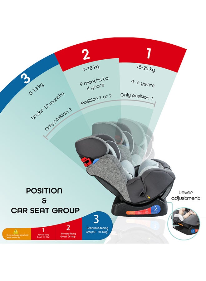 Hefty Baby Car Seat Baby Group(0,1,2) - Mid Grey