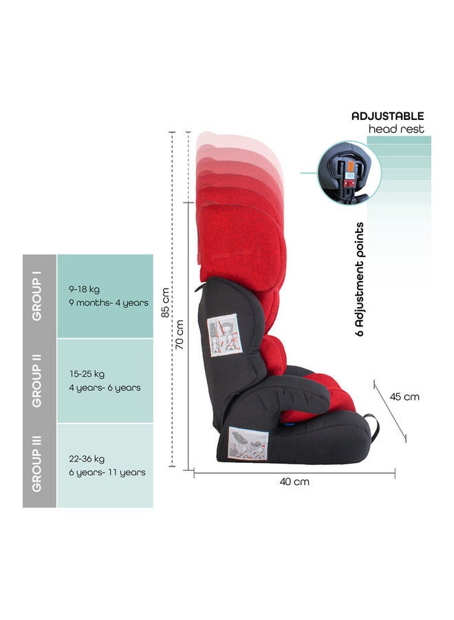 Lofty Baby Car seat  Group(1,2,3)-Dark Red