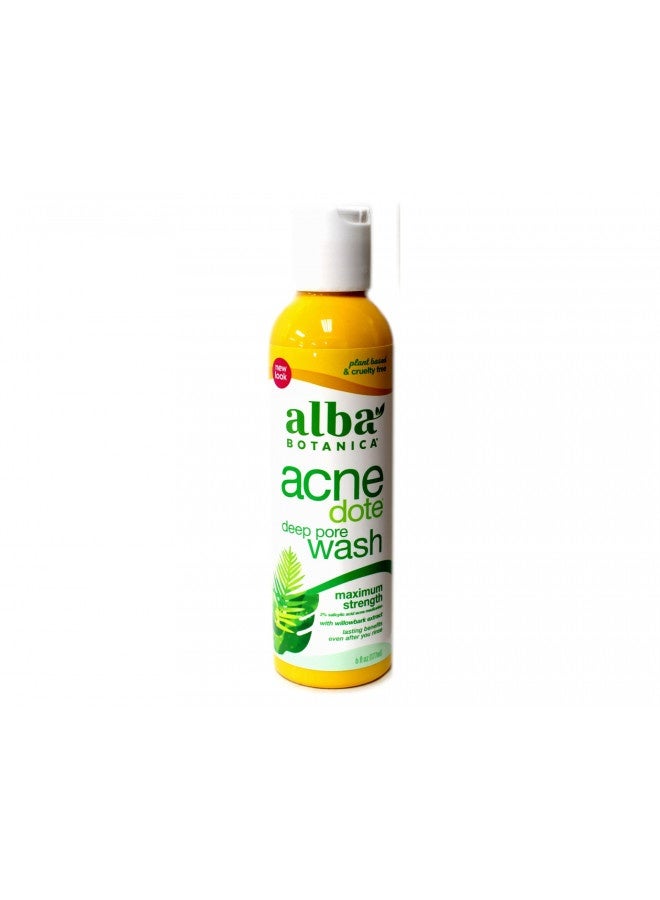 Alba Botanica Natural Acnedote Deep Pore Wash, 6 Ounce. (Pack Of 2)