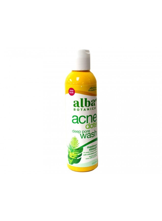 Alba Botanica Natural Acnedote Deep Pore Wash, 6 Ounce. (Pack Of 2)