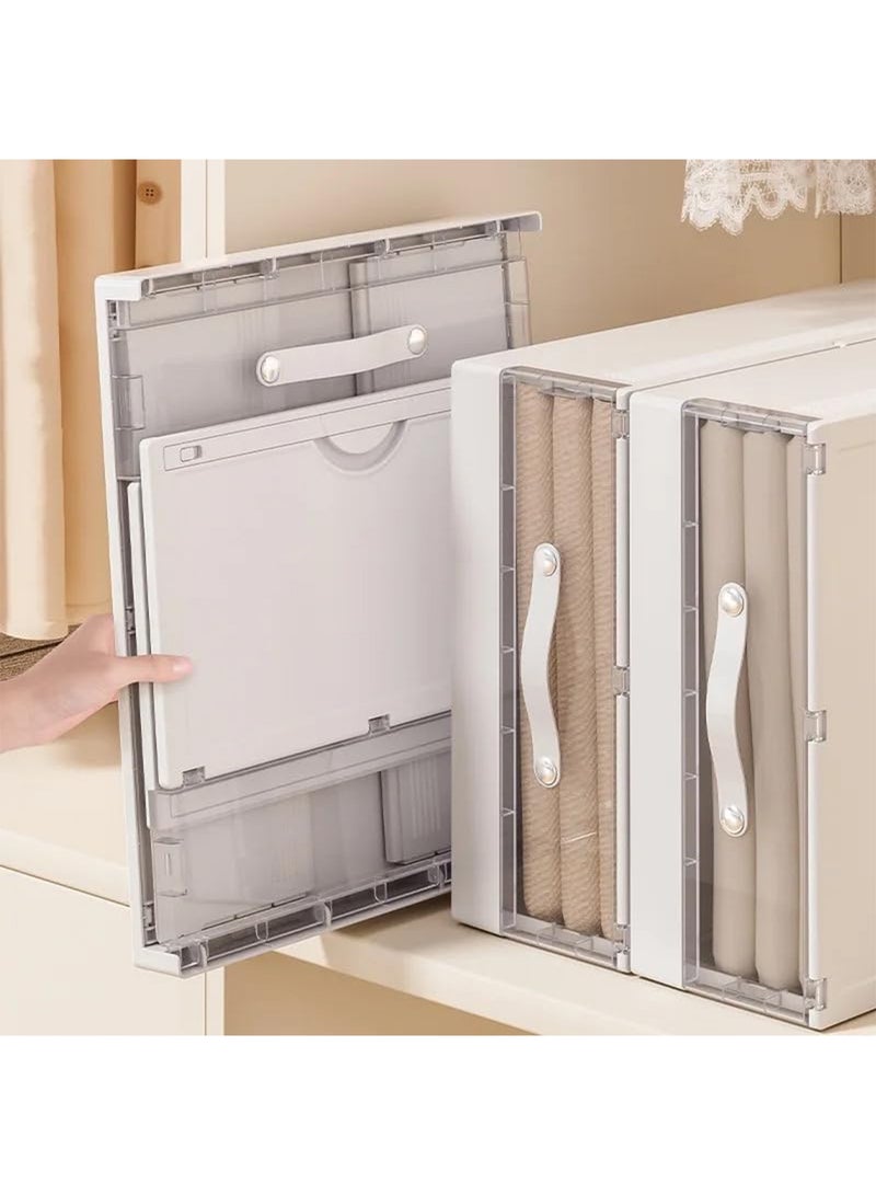 Bed Sheet Storage Organizer Plastic Foldable Closet Sheets Bedding storage with Window Handle