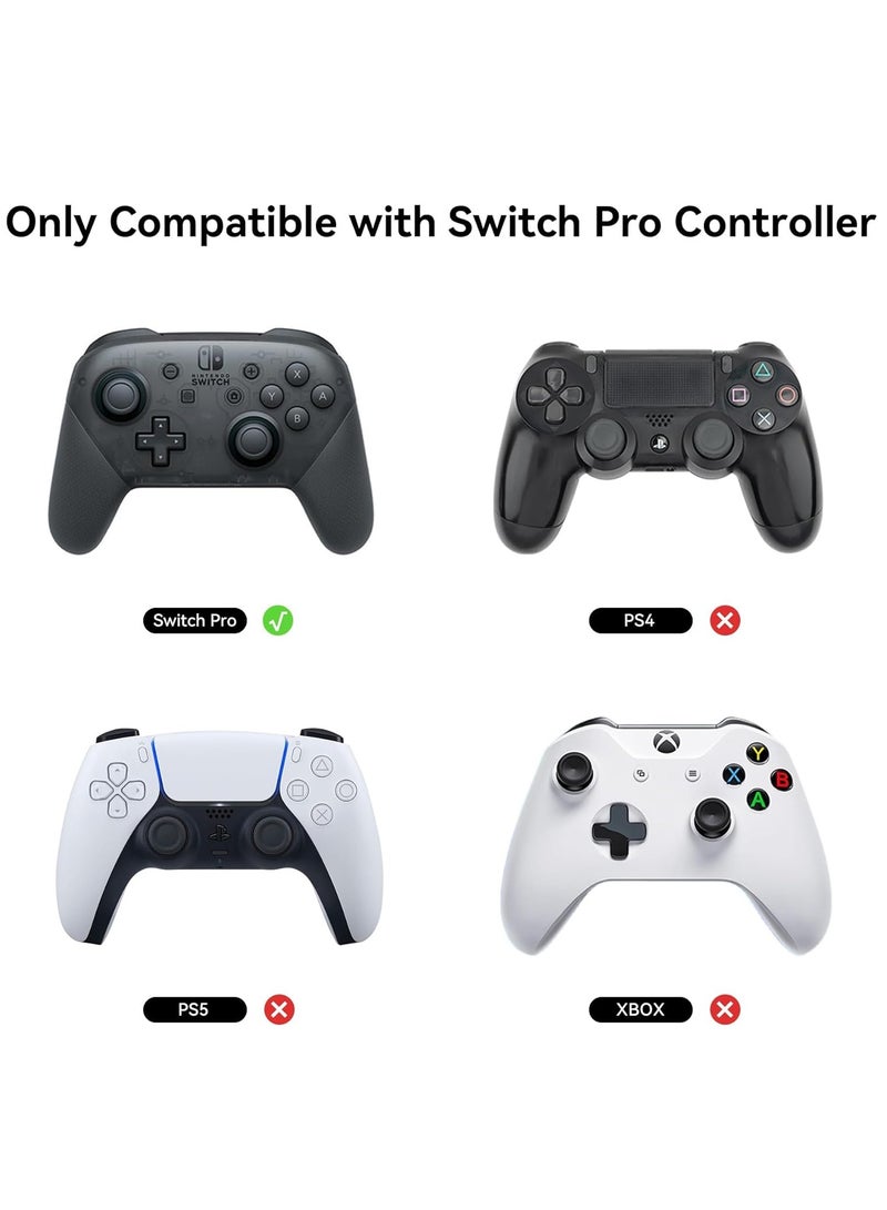 Switch Pro Controller Skin Set, Anti-Slip Silicone Protective Cover Skin Case for Nintendo Switch Pro Controller with 2 Thumb Grip Caps and 2