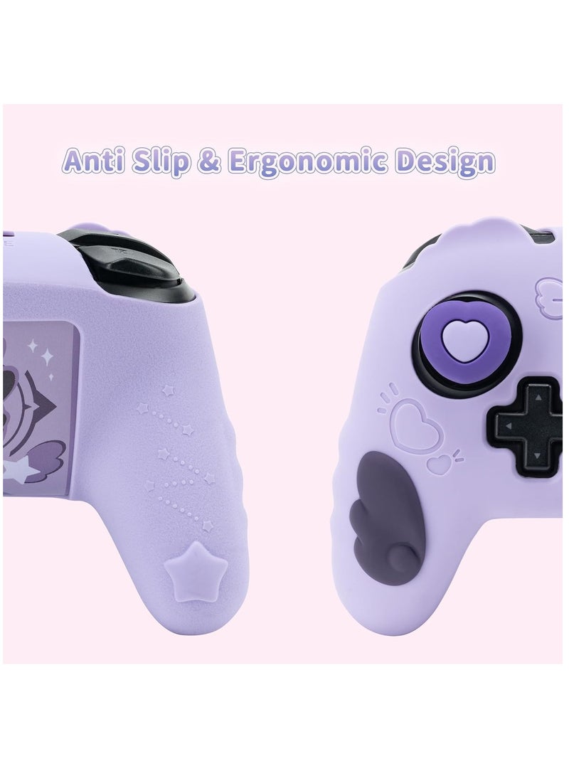 Switch Pro Controller Skin Set, Anti-Slip Silicone Protective Cover Skin Case for Nintendo Switch Pro Controller with 2 Thumb Grip Caps and 2