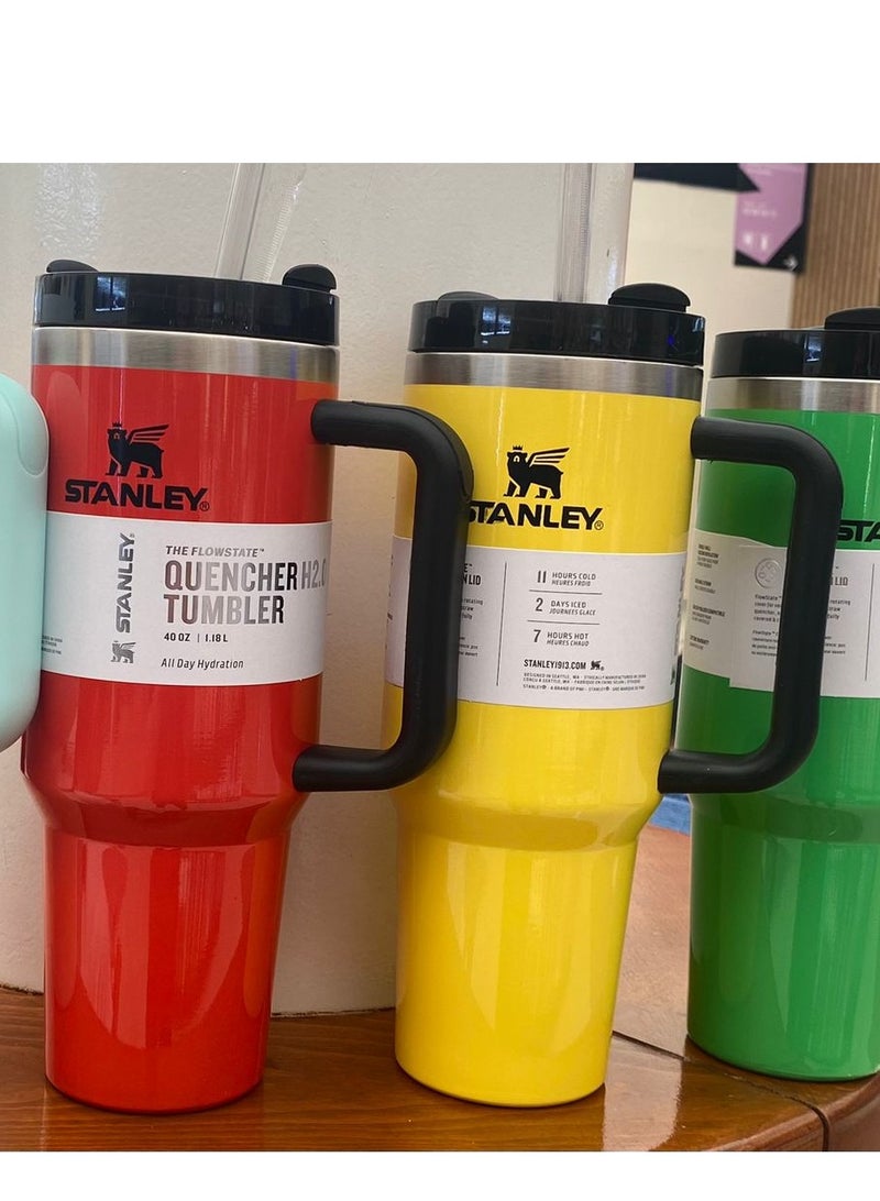 Stanley Insulated mug with straw lid, for water, Iced Tea, Coffee, Juice and Smoothie 40 oz.