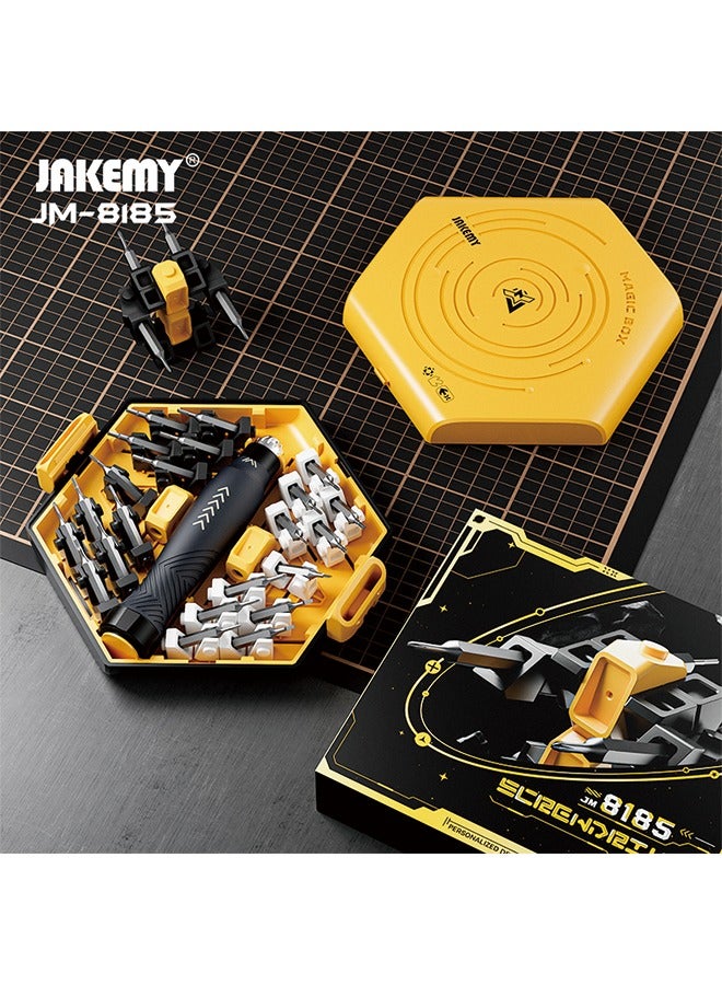 JAKEMY JM-8185 Multi-Function Screwdriver Tool Set - 69-Piece Trendy Modular Building Block Combination (69-in-1 Building Block Screwdriver Set)