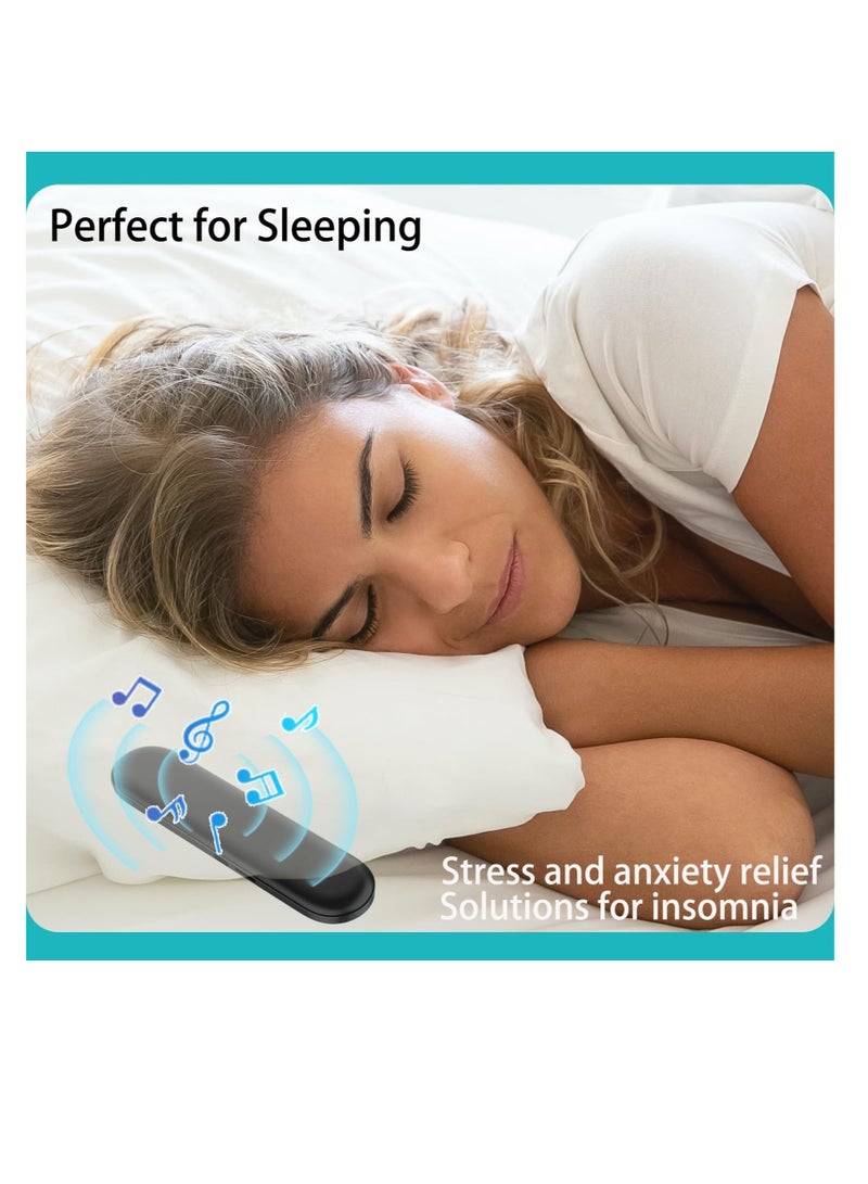 Pillow Speaker Bone Conduction Stereo, Bluetooth Wireless Music Sleep Headphones, Insomnia White Noise Machine for Side Sleepers, for Sleep Aid Under Sleep Pillow, for Adults and Baby