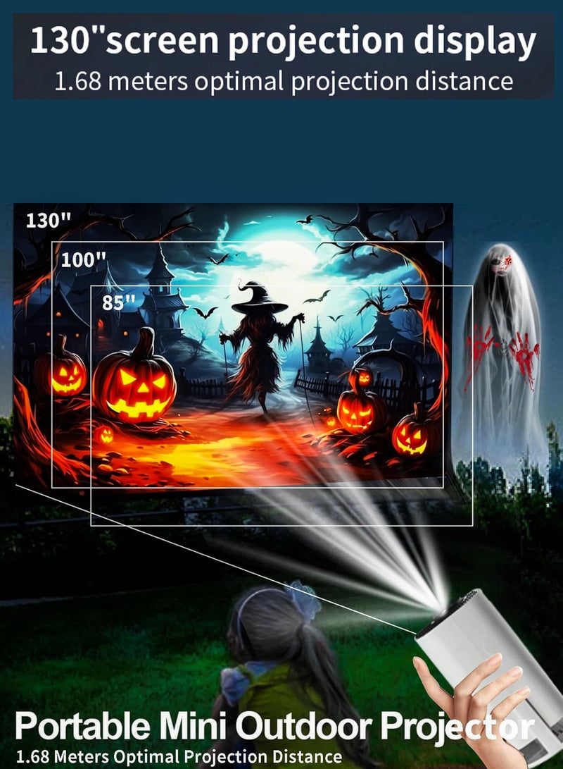 P30 MAX 450 ANSI Lumens Mini Ultra HD Gaming Projector with 10,000 Built-in Games, Android 11, 4K Support, 180 Degree Rotating Screen, 130 Inches Screen Display, Portable Mini Cinema, Movie Theater, Home Entertainment, Mobile Phone Projection, Video Presentations