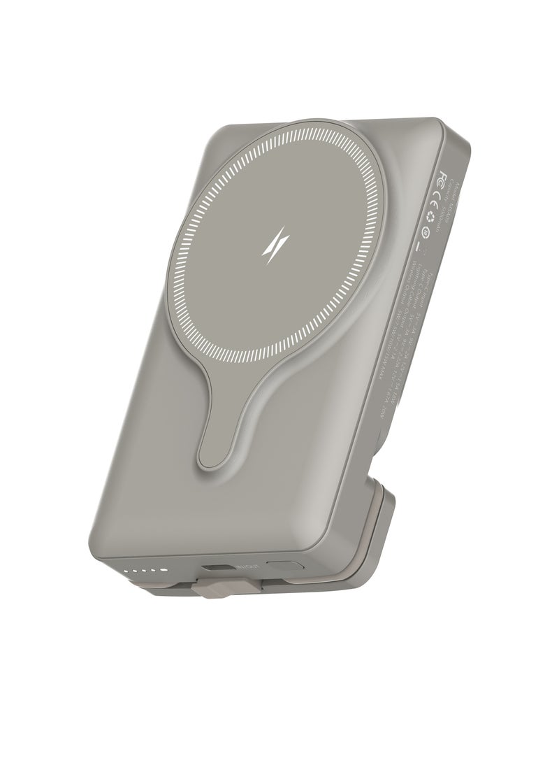 5000mAh Power Bank MagSafe Charging Air-Vent Mount/ 20W Power Delivery- Titanium