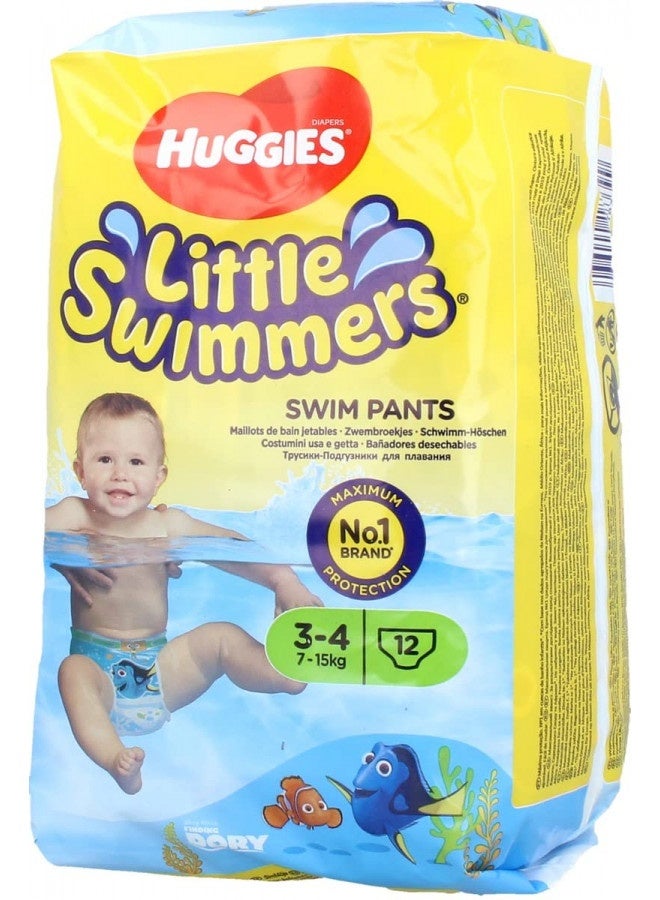 Huggies Little Swimmers Disposable Swim Diapers, Small, 12-Count - Pink/Blue