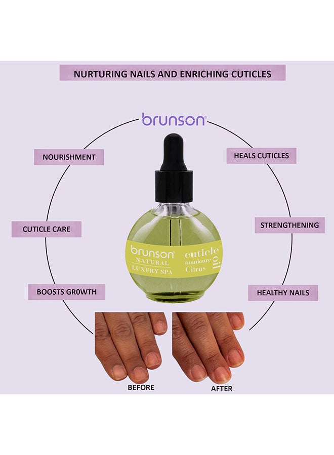 Cuticle Oil 75ml Hydrating Oil For Cuticle Repair - Remedy Damaged Skin And Thin Nails - Paraben And Cruelty-Free Formula  - Natural  Nail Care Oil - Citrus BCCCO