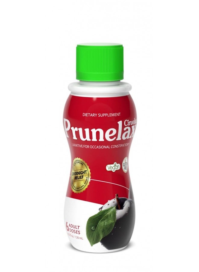 Prunelax Ciruelax Natural Laxative Regular Liquid, For Occasional Constipation, 4.05 Fl Oz, Red, (Ex1391)