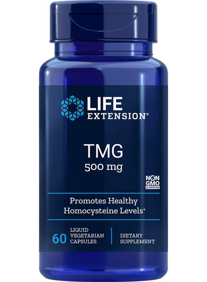 Life Extension Tmg Liquid Vegetarian Capsules, 500 Mg, 60 Ct (Pack Of 3)