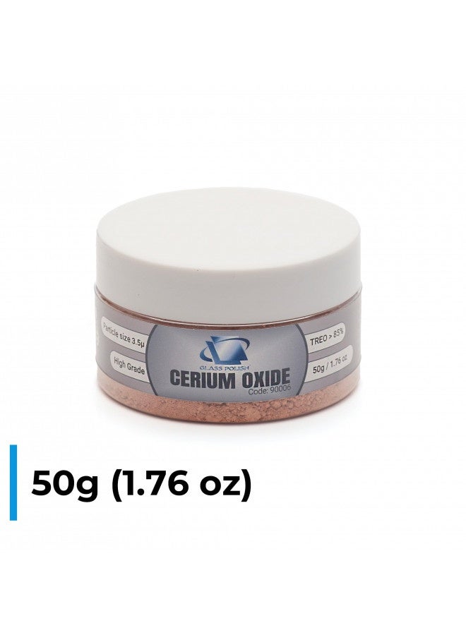 Glass Polish 90006 Cerium Oxide High Grade Glass Polishing Powder - Treo 85% - 3.5 Microns - 1.76 Oz