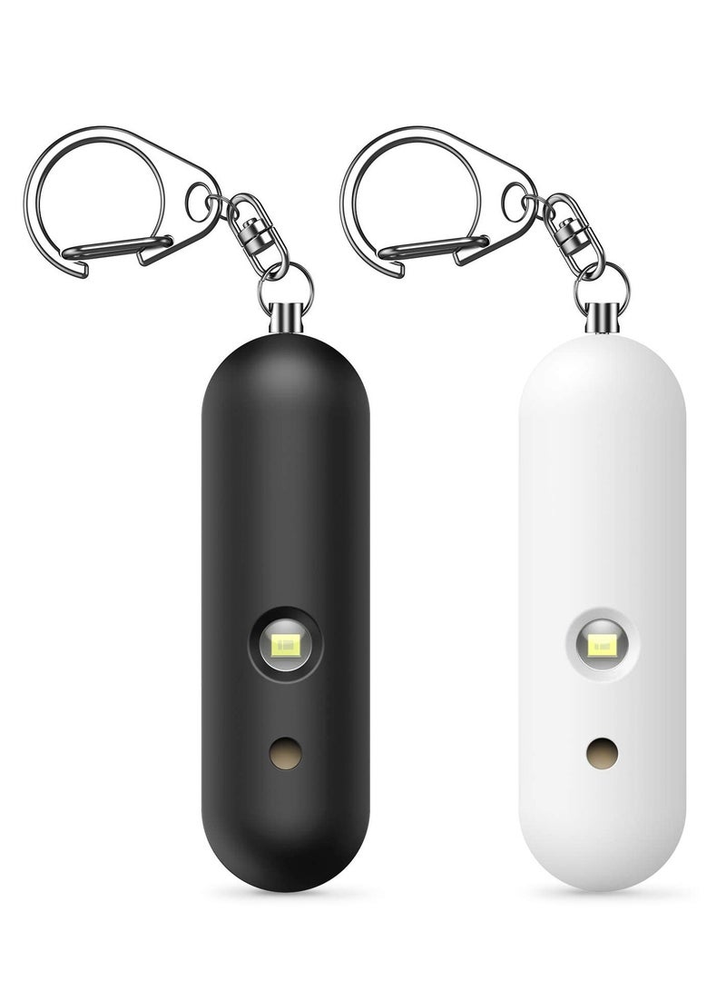 2 Pack Safe Sound Personal Alarm 130dB Safesound Security Keychain Dual Speakers Emergency Self Defense with LED Light for Kids Women Elderly