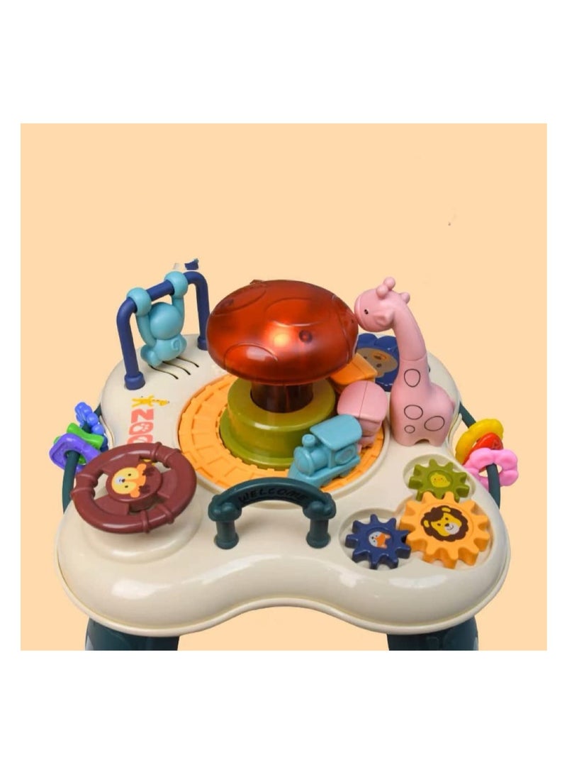 Musical Learning Table for Kids, Multifunctional Educational Game Table with Lights and Sounds, Interactive Electric Toy for Toddlers and Preschoolers, Perfect Gift for Boys and Girls