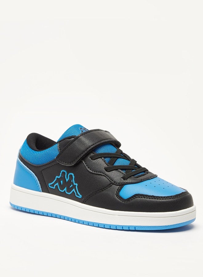 Boys' Colourblock Lace Detail Sports Shoes with Hook and Loop Closure