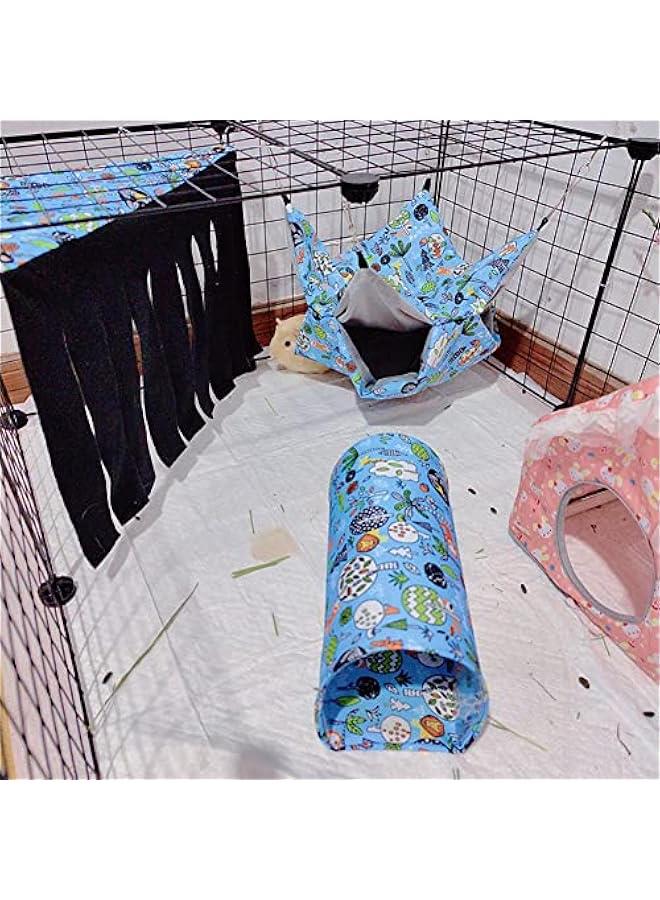 Tunnel House, Small Animal Hideout Tube Pet Tunnel House Cage Accessories Hamster Playing Sleeping Resting House for   Rabbit Hedgehogs Chinchillas, L