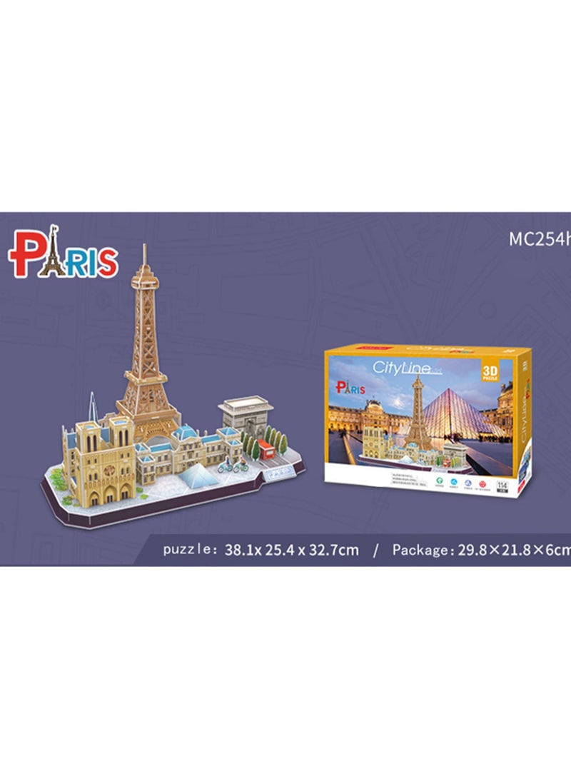 Paris 3d City Scenery Puzzle For Kids Ages 8+ And Adults, Art Crafts And Building Projects, Toys And Gifts For Boys And Girls