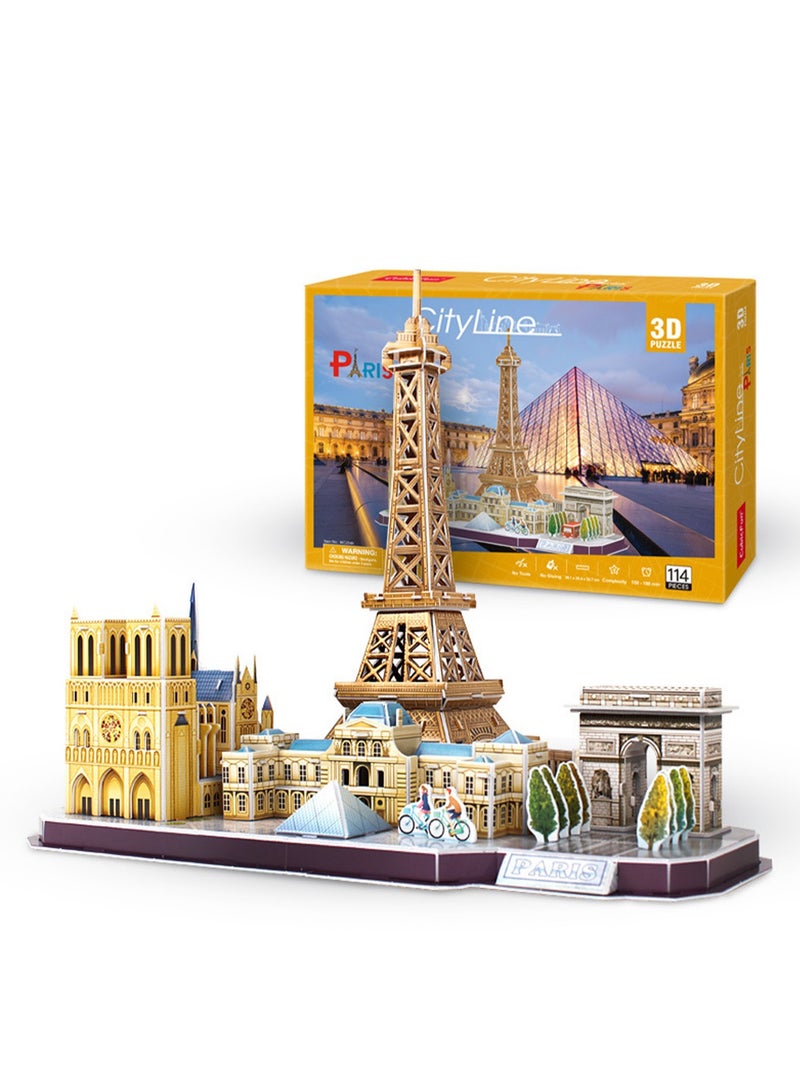 Paris 3d City Scenery Puzzle For Kids Ages 8+ And Adults, Art Crafts And Building Projects, Toys And Gifts For Boys And Girls