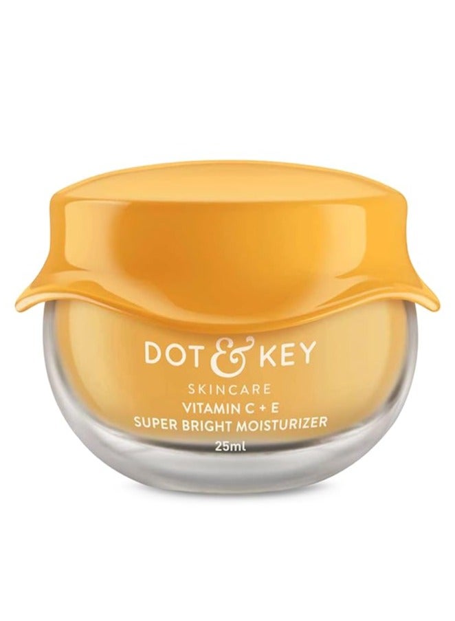 Dot & Key Vitamin C + E Sorbet Super Bright Moisturizer for Face | Vitamin C Face Cream For Glowing Skin | Reduces Skin Dullness | Oil Free & Lightweight | For All Skin Types | 25ml