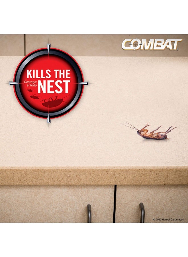 Combat Roach Killing Bait, Roach Bait Station For Large Roaches, Kills The Nest, Child-Resistant, 8 Count,Insects