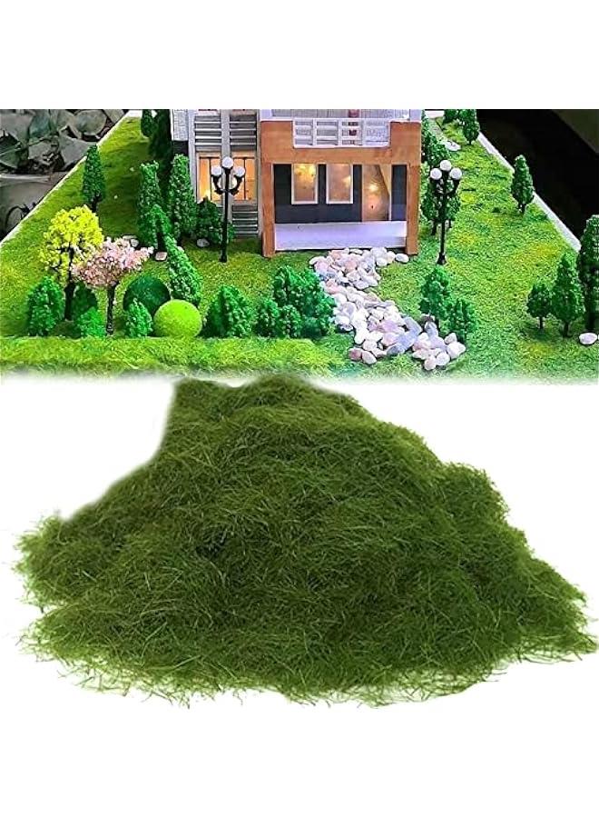 250g 5mm Model Building Grass, Model Building Accessories Landscape Model Railway Artificial Moss Decorating Scattered Meadow Static Grass Herd Forest Landscape Terrain Railway Garden (Mountain Gree