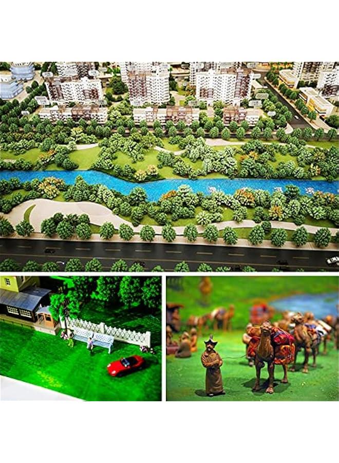 250g 5mm Model Building Grass, Model Building Accessories Landscape Model Railway Artificial Moss Decorating Scattered Meadow Static Grass Herd Forest Landscape Terrain Railway Garden (Mountain Gree