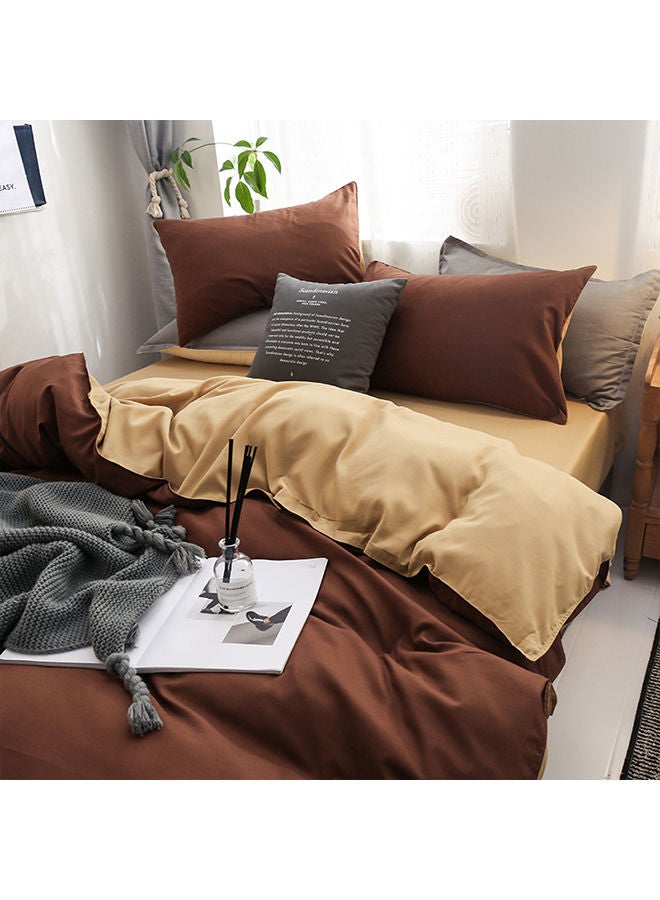 4-Piece Set Bedding Quilt Cover Set with 1 Quilt Cover 1 Sheet and 2 Pillowcases 2m Bed (200 * 230cm)