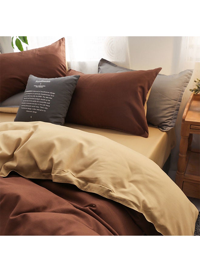 4-Piece Set Bedding Quilt Cover Set with 1 Quilt Cover 1 Sheet and 2 Pillowcases 2m Bed (200 * 230cm)