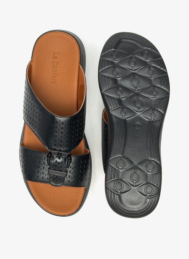 Mens Textured Slip-On Sandals