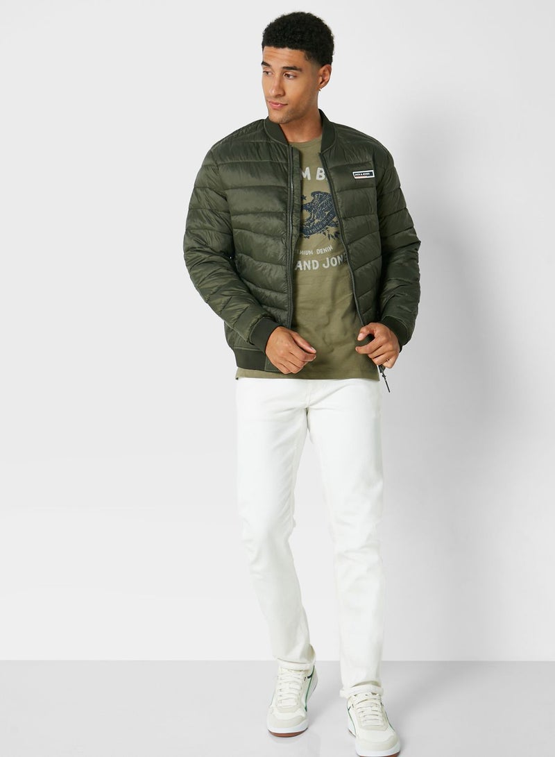 Zip Through Bomber Jacket