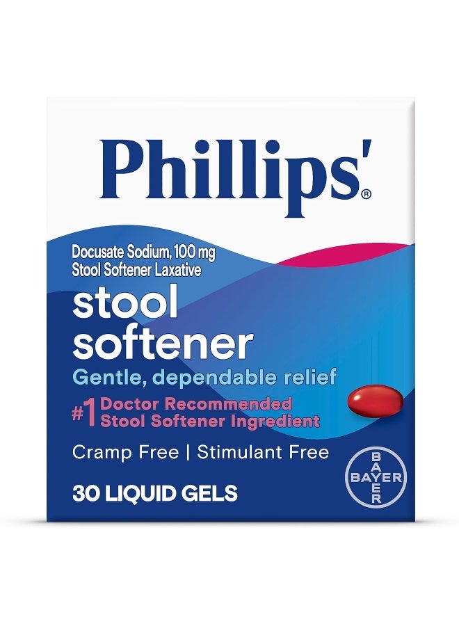 Stool Softener Liquid Gels, 30 Count Pack Of 1