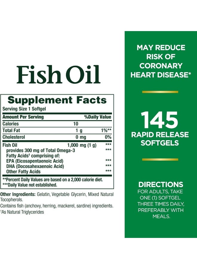 Fish Oil 1000 Mg 145 Caps (Pack Of 1)