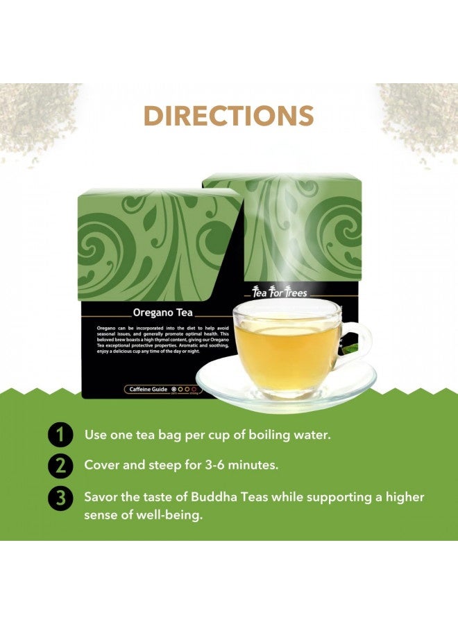 Buddha Teas Organic Oregano Tea - Ou Kosher, Usda Organic, Ccof Organic, 18 Bleach-Free Tea Bags