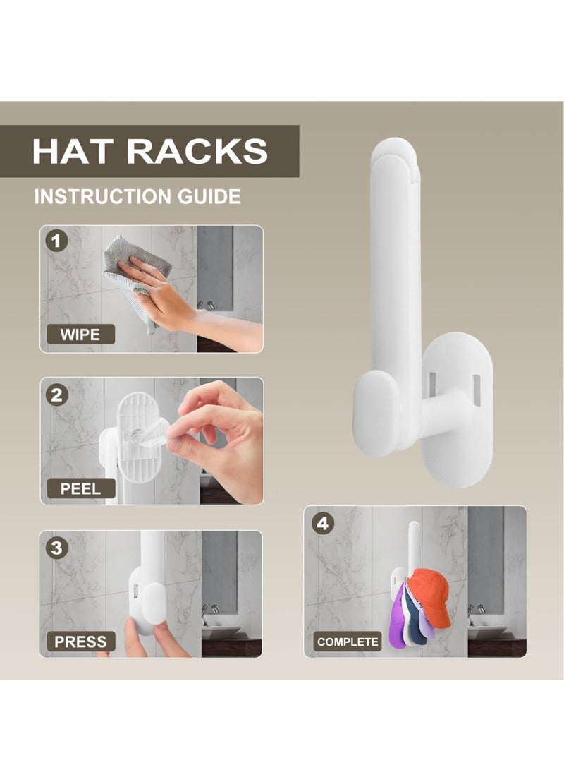 Hat Organizer for Baseball Caps, 2Pcs Metal Retractable Hat Rack for Baseball Caps,Hat Holder Organizer,  Hat Hooks Can Hold More Than 15 Hats