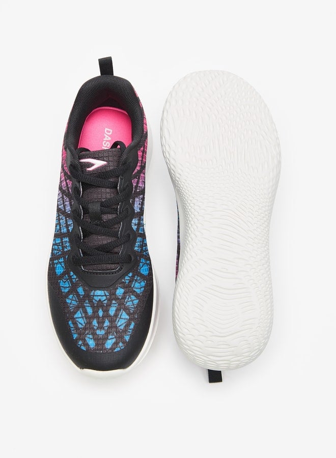 Women's Textured Lace-Up Sports Shoes