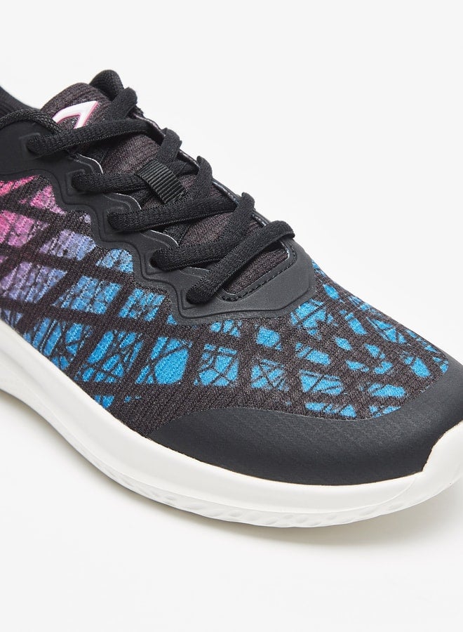 Women's Textured Lace-Up Sports Shoes