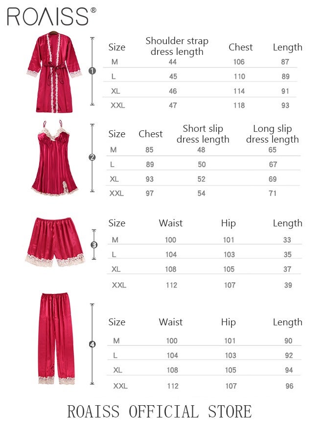 5-Pack Women's Pyjama Set Sling with Chest Pad Nightdress Sweet Sleepwear Home Wearing Clothes Suits Ladies Floral Printing Nightwear Lingerie Robe Underwear Shorts Summer Spring