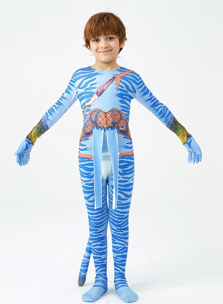 Avatar 2 children's stage clothes, hero jumpsuit tights