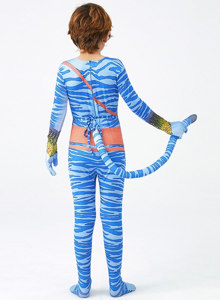 Avatar 2 children's stage clothes, hero jumpsuit tights