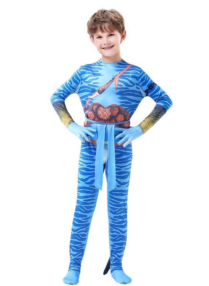 Avatar 2 children's stage clothes, hero jumpsuit tights