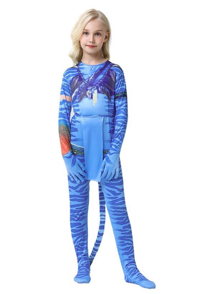 Avatar 2 children's stage clothes, hero jumpsuit tights