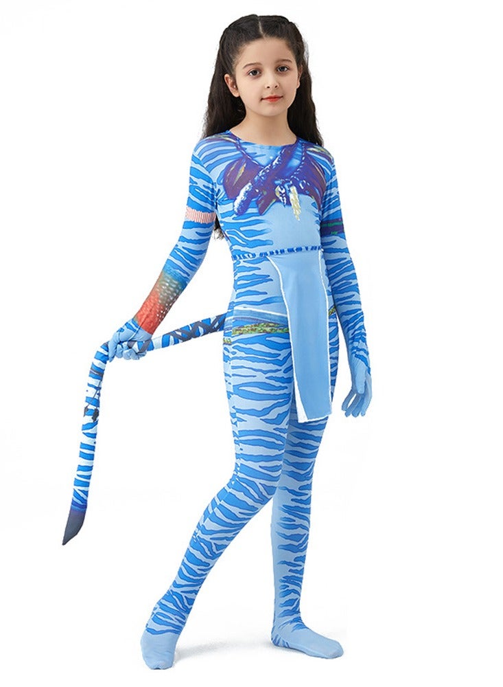 Avatar 2 children's stage clothes, hero jumpsuit tights