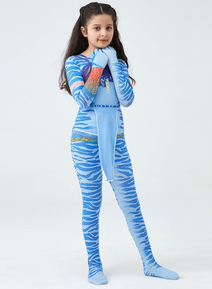 Avatar 2 children's stage clothes, hero jumpsuit tights