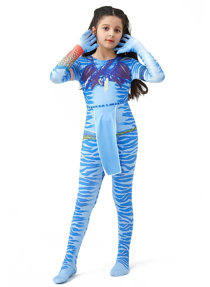 Avatar 2 children's stage clothes, hero jumpsuit tights