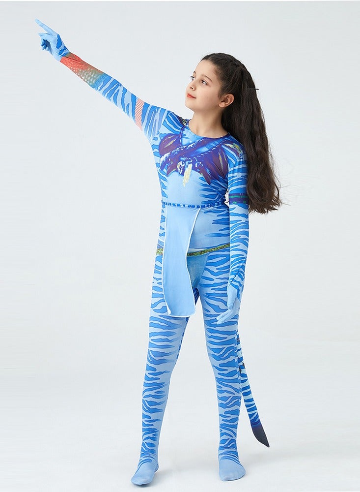 Avatar 2 children's stage clothes, hero jumpsuit tights