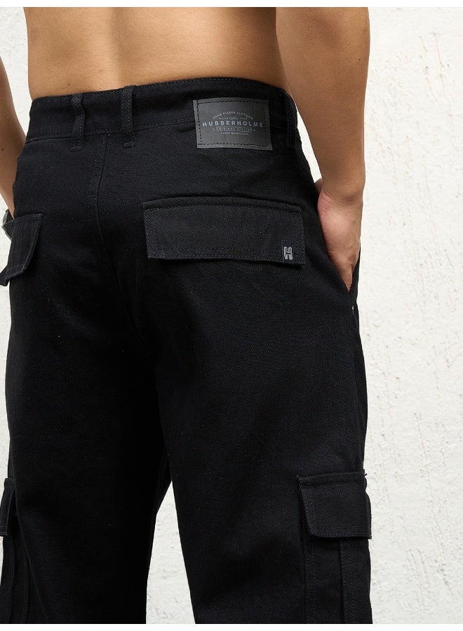 Men's Black Straight Fit Jeans - Sleek and Classic Denim
