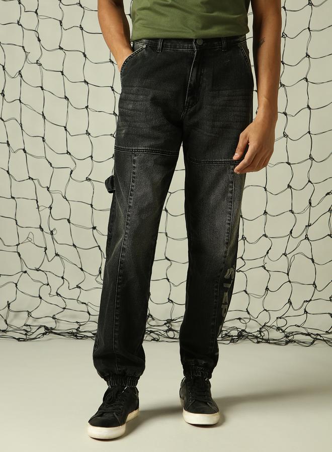 Men's Black Straight Fit Jeans - Sleek and Stylish Denim